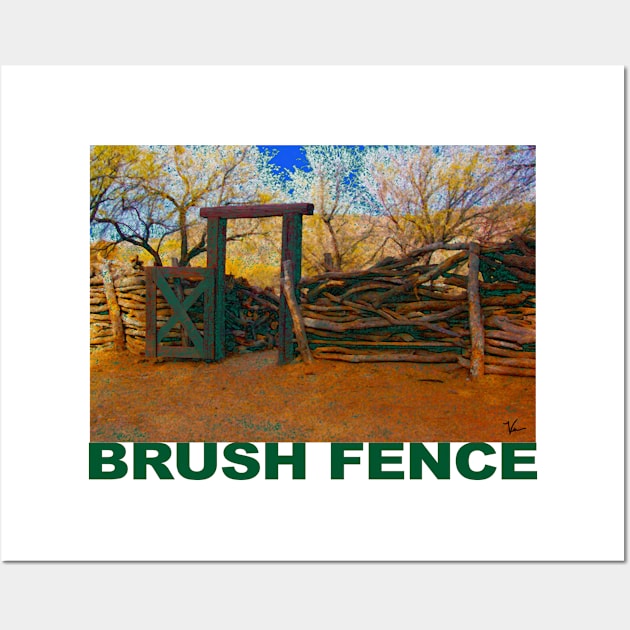 Brush Fence in Tucson Wall Art by Verl